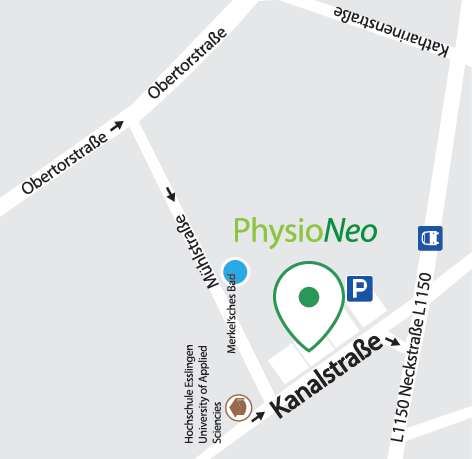 Anfahrt PhysioNeo Physiotherapie-Praxis, Esslingen